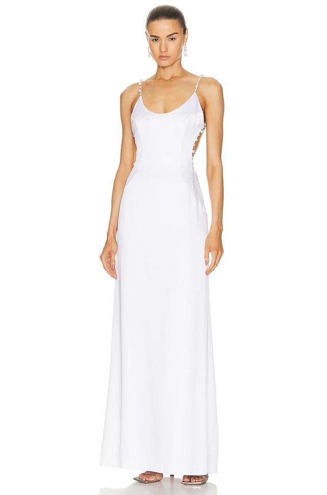 GALVAN Pearled Cove Dress White. (also in ). Product Image