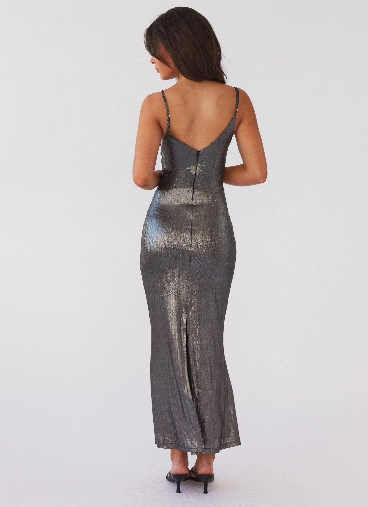 Alexa Metallic Maxi Dress - Twilight Product Image