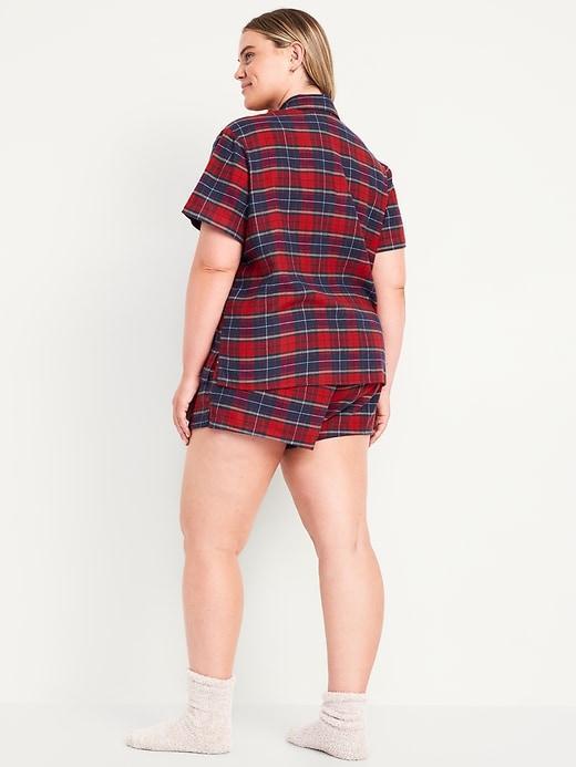 Printed Flannel Pajama Set Product Image