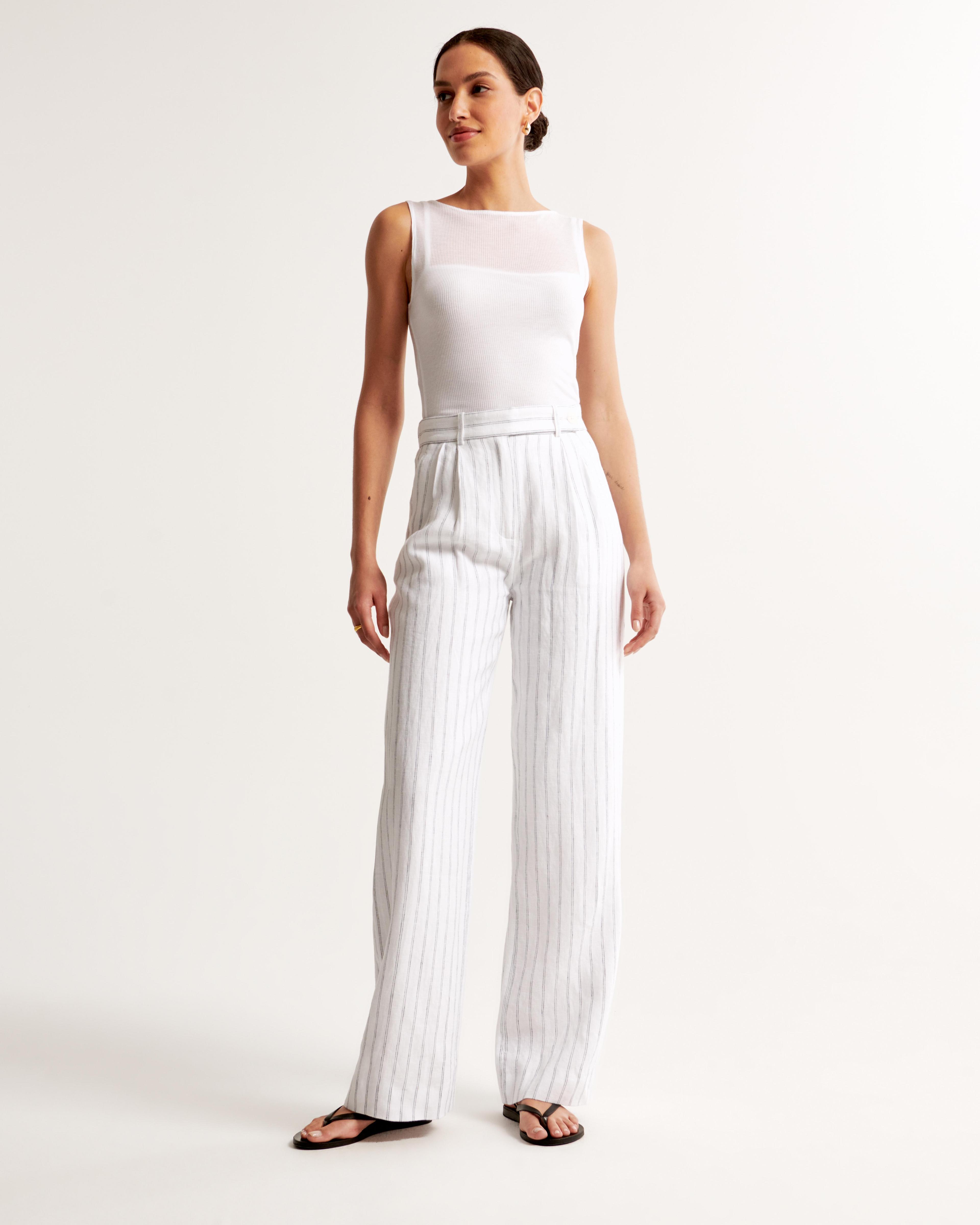 A&F Sloane Tailored Premium Linen Pant Product Image