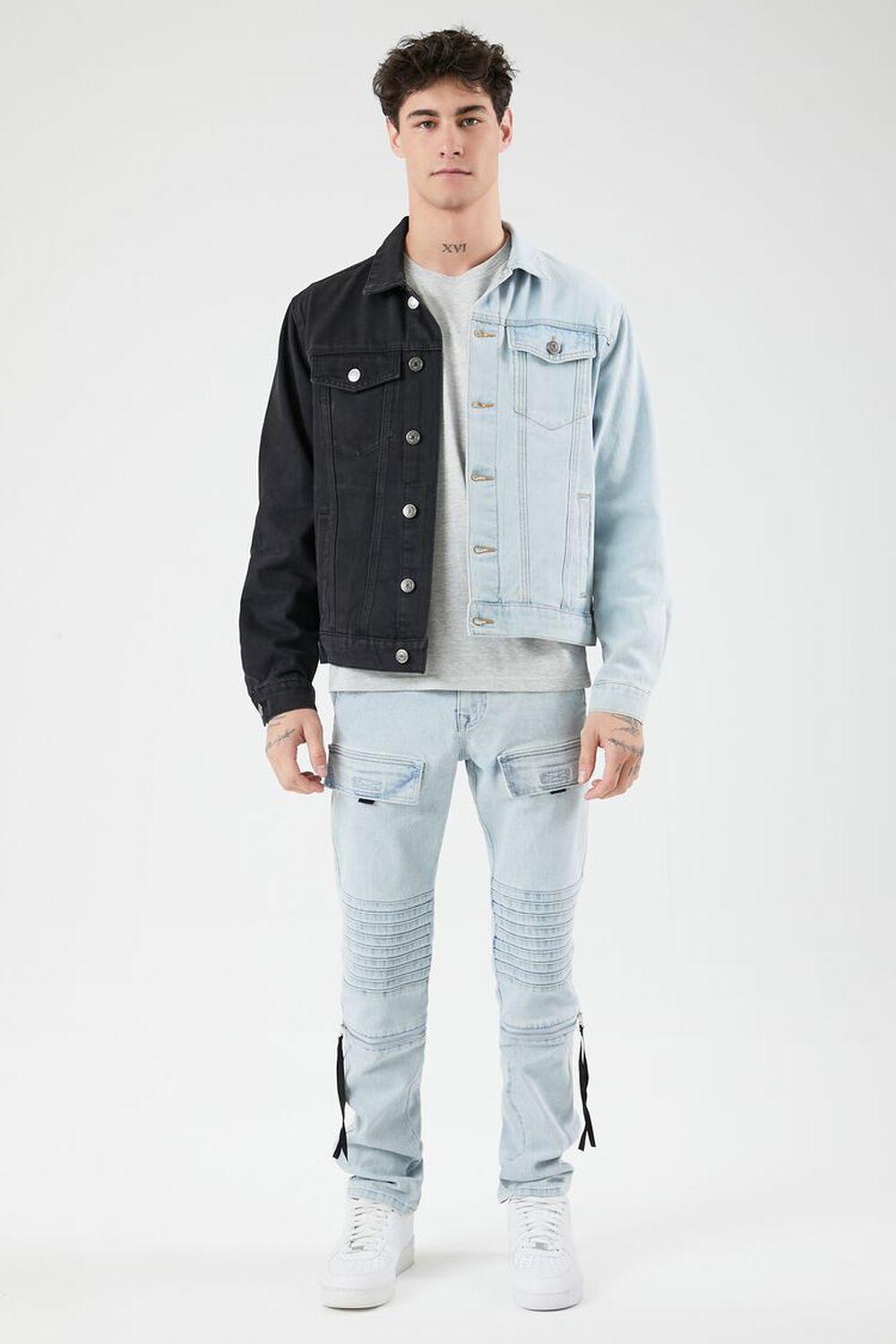 Slim-Fit Moto Cargo Jeans | Forever 21 Product Image