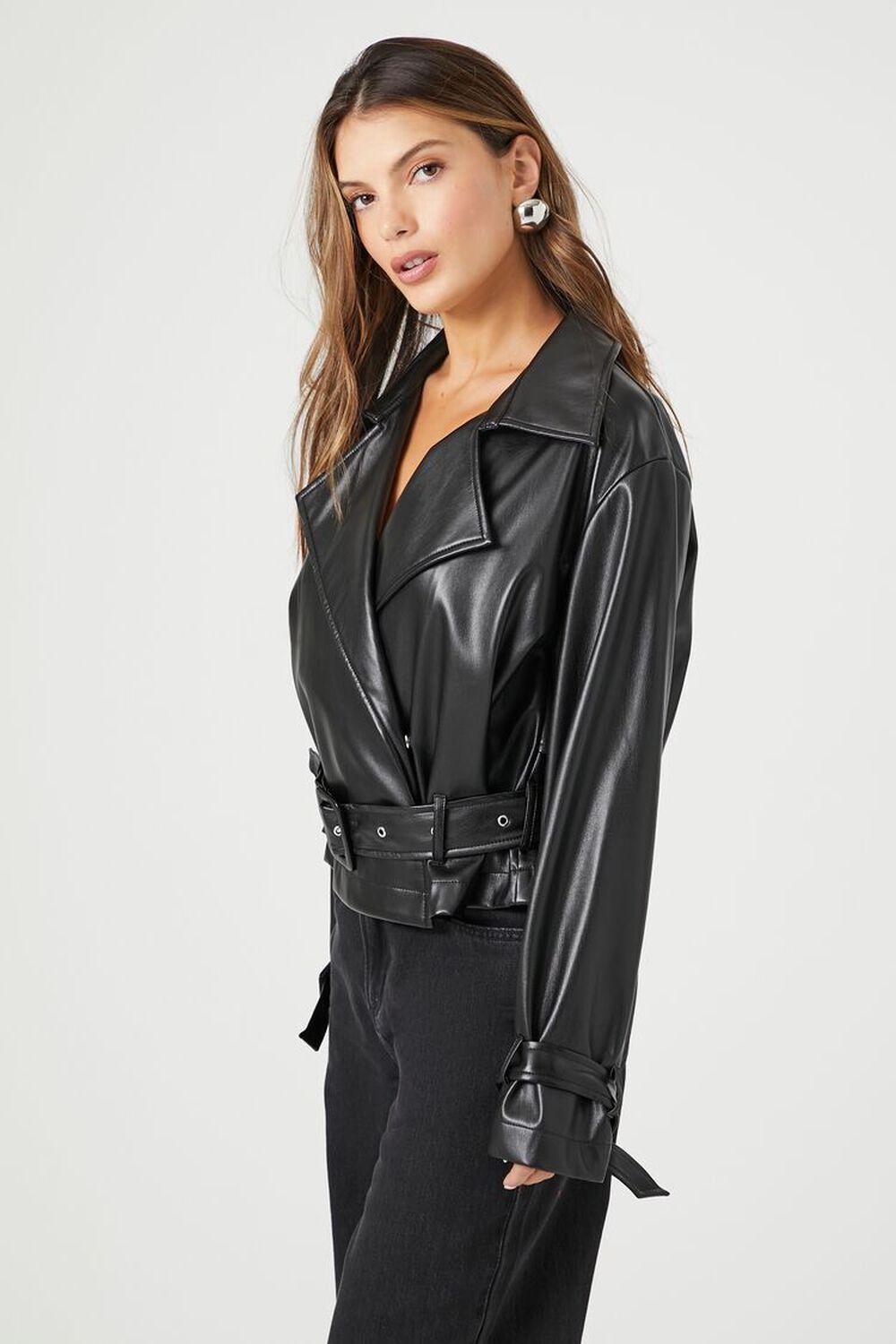 Faux Leather Belted Moto Jacket | Forever 21 Product Image