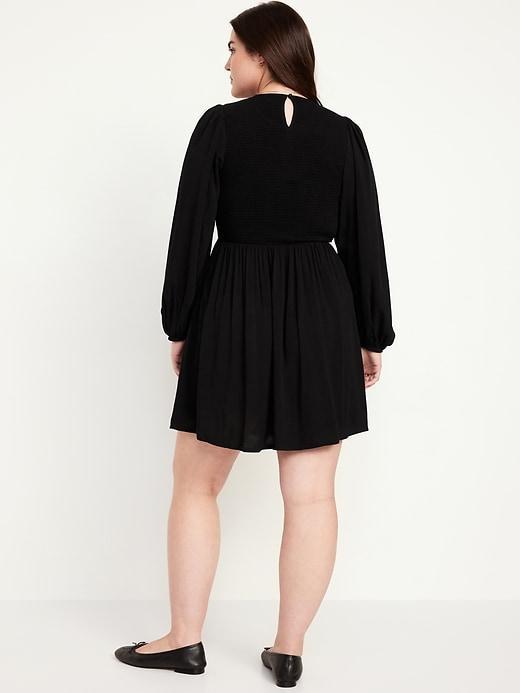 Fit &amp; Flare Long-Sleeve Mini Dress Product Image