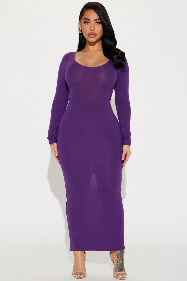 Bailey Cotton Maxi Dress - Eggplant Product Image