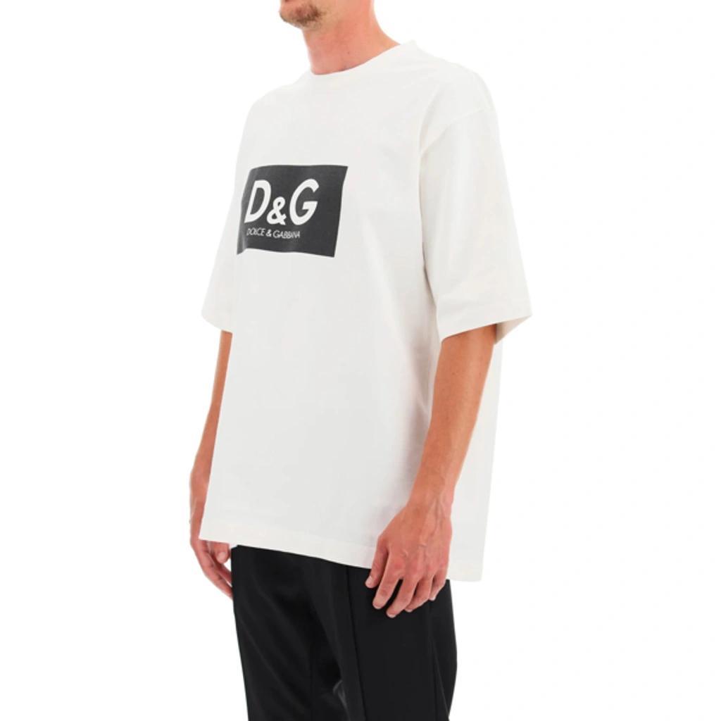 Dolce & Gabbana Box Branded T Shirt In White Product Image