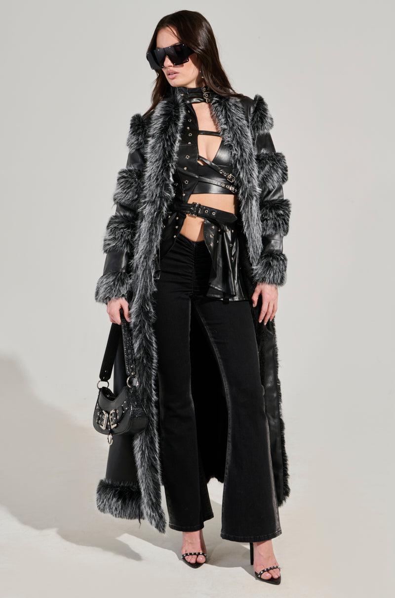 FOR THE DRAMA FUR TRIM COAT Product Image