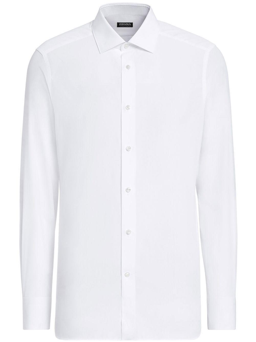 ZEGNA Tailored-cut Slim Shirt In Blanc Product Image