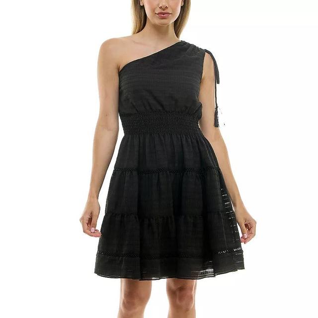 Womens Taylor Stripe Seersucker Dress with Smocking Waist Product Image