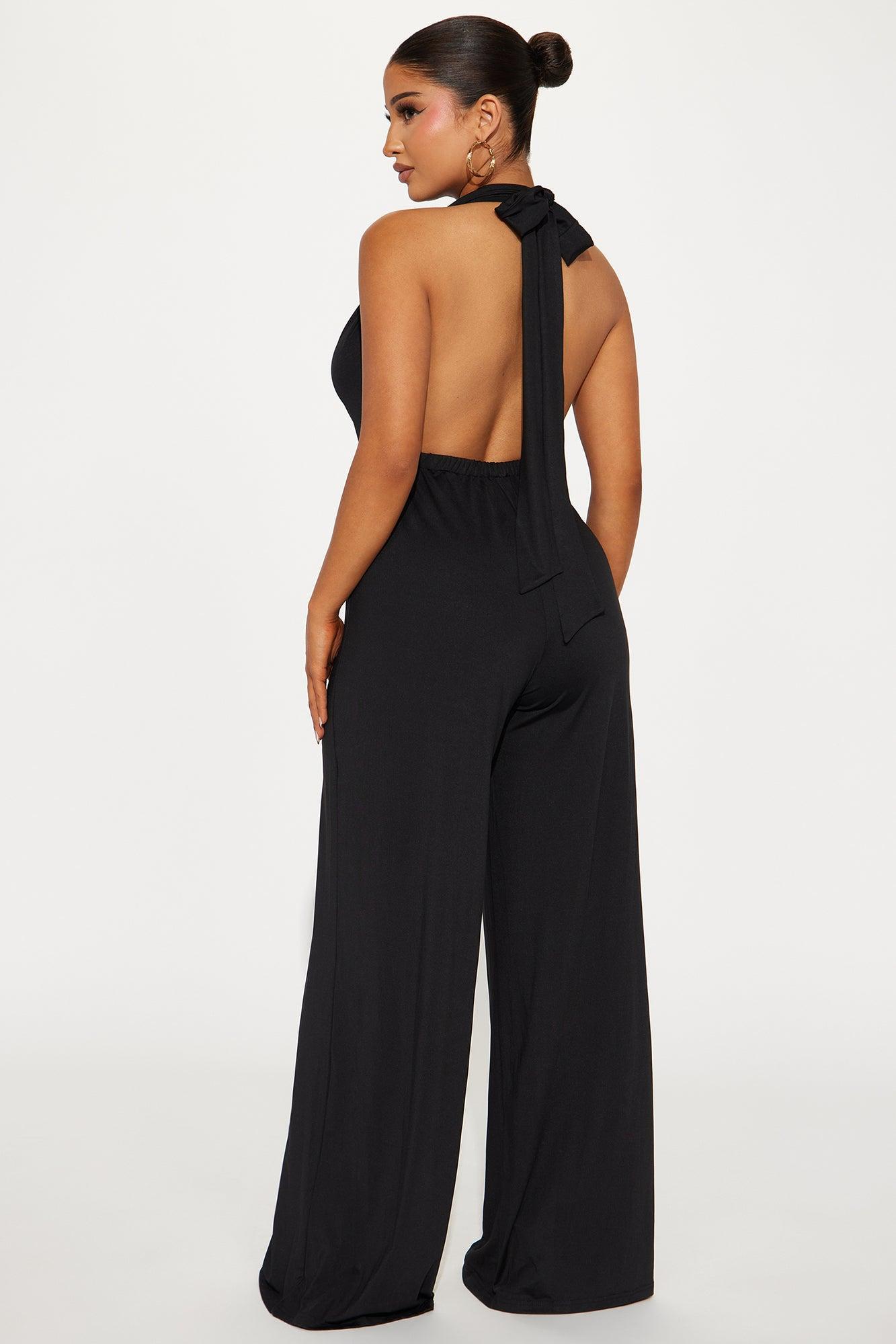 Curious Woman Jumpsuit  - Black Product Image