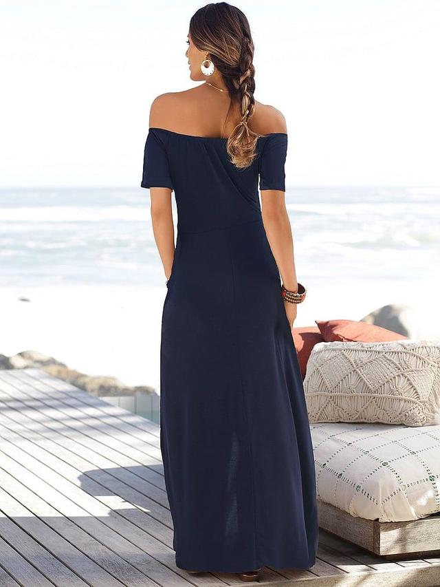 Off-Shoulder Maxi Dress Product Image