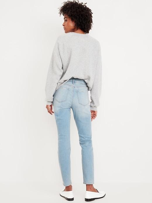 High-Waisted Wow Straight Ankle Jeans Product Image