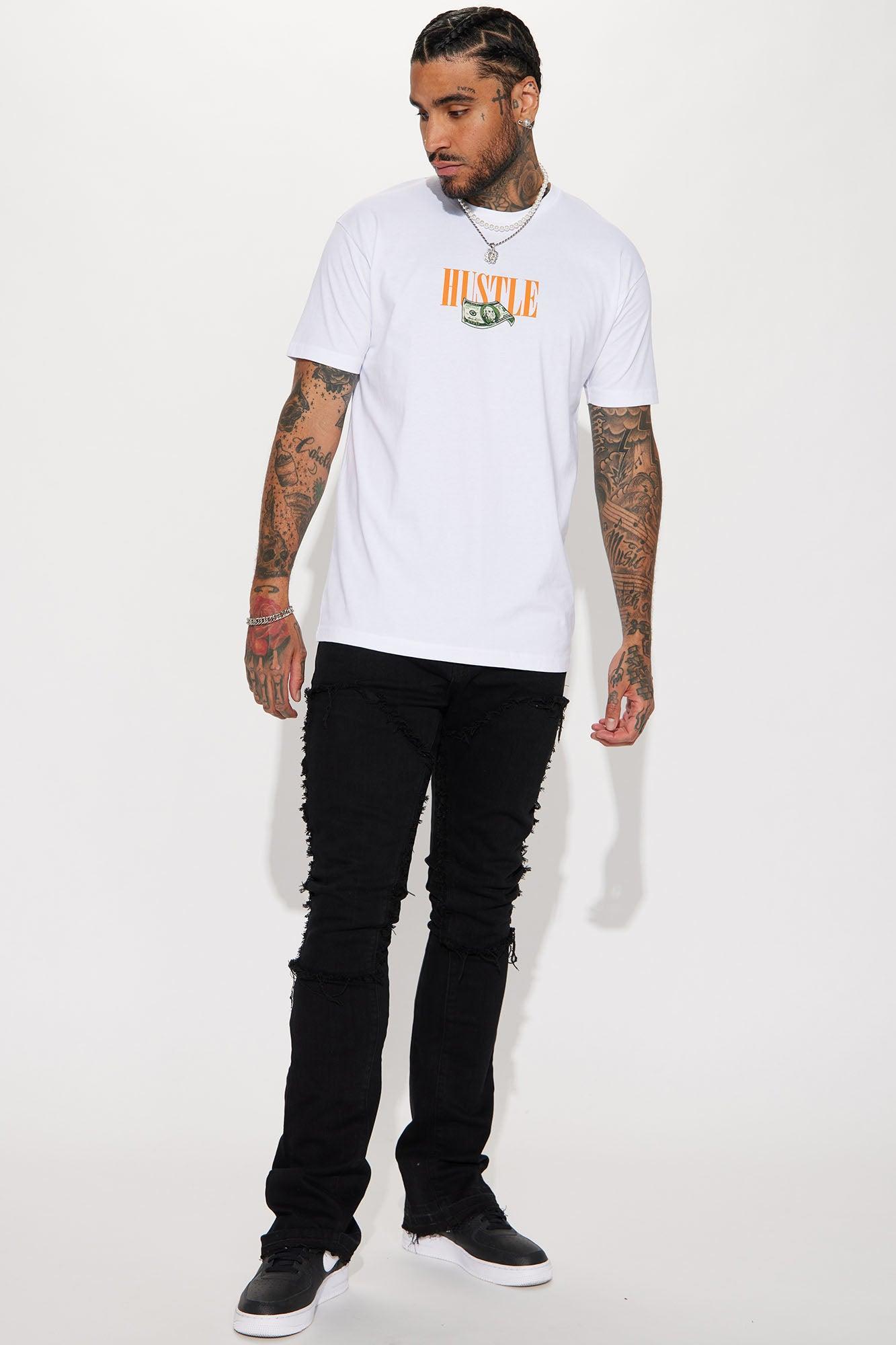 Can't Stop The Hustle Short Sleeve Tee - White Product Image