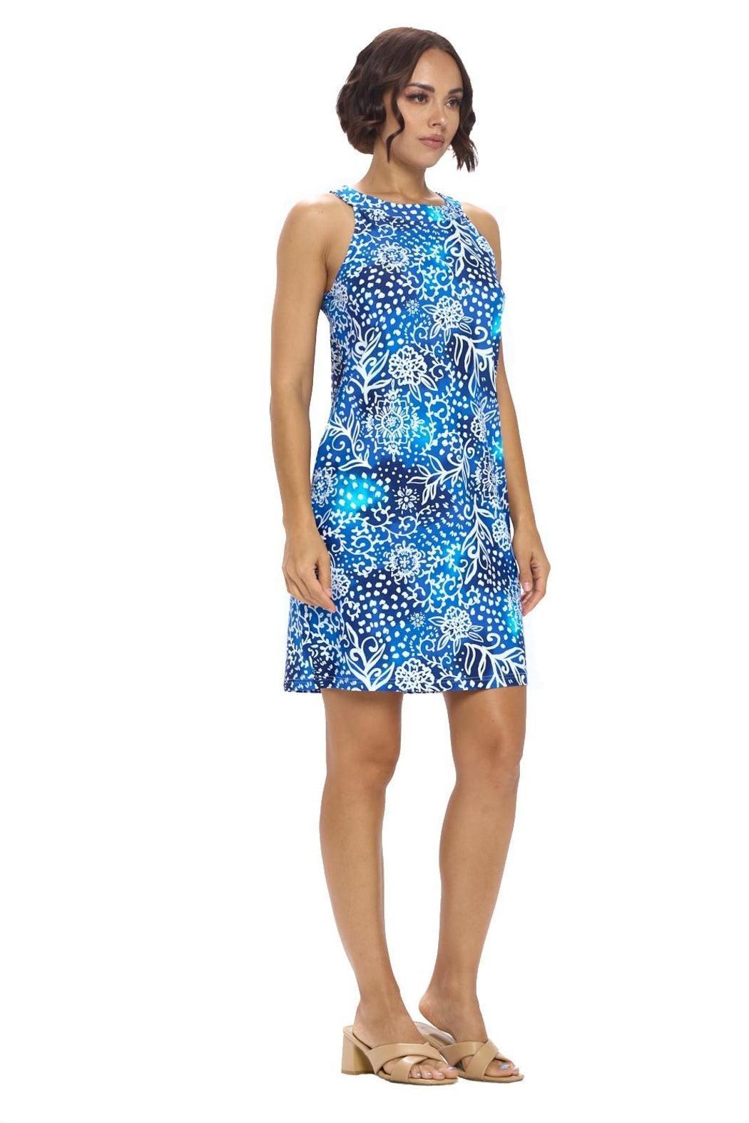 Royal Floral Yoke Dress Product Image