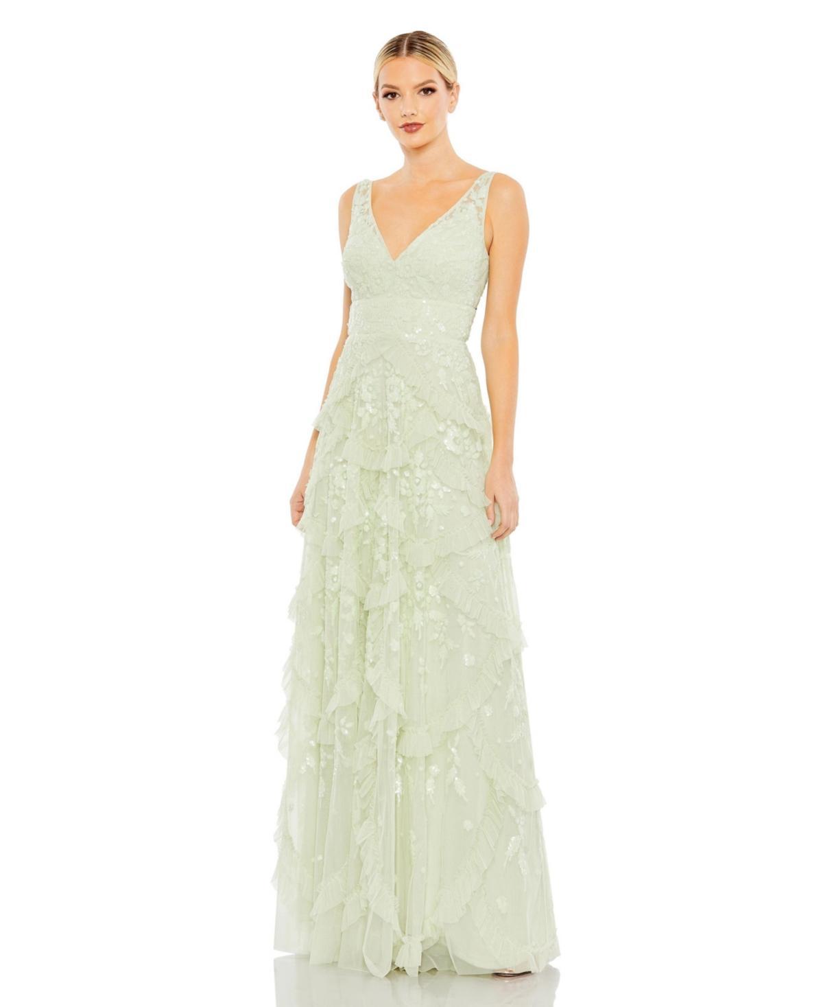 Womens Tiered A-Line Gown Product Image