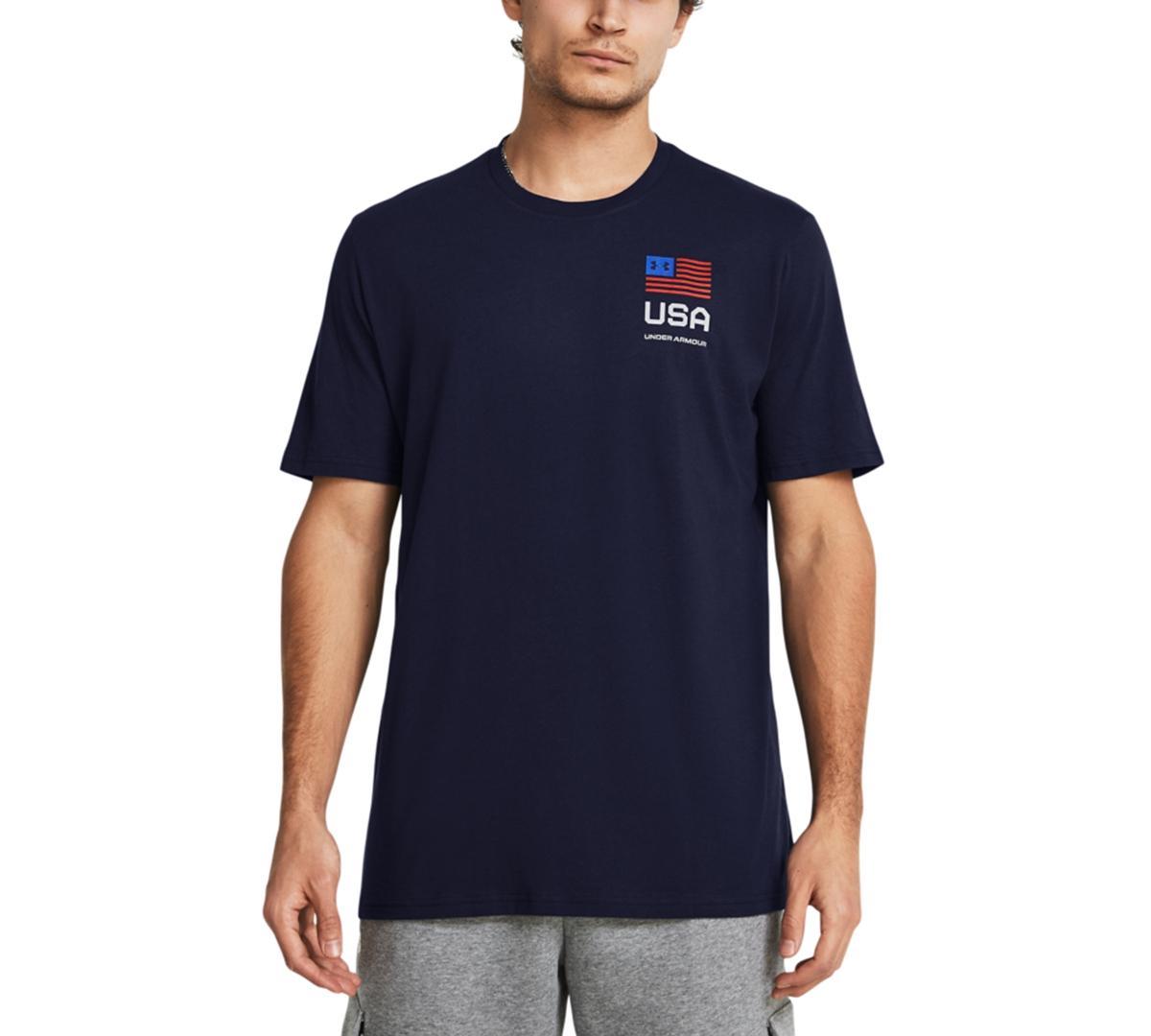 Big & Tall Under Armour Freedom Logo T-Shirt, Mens Steel Grey Product Image