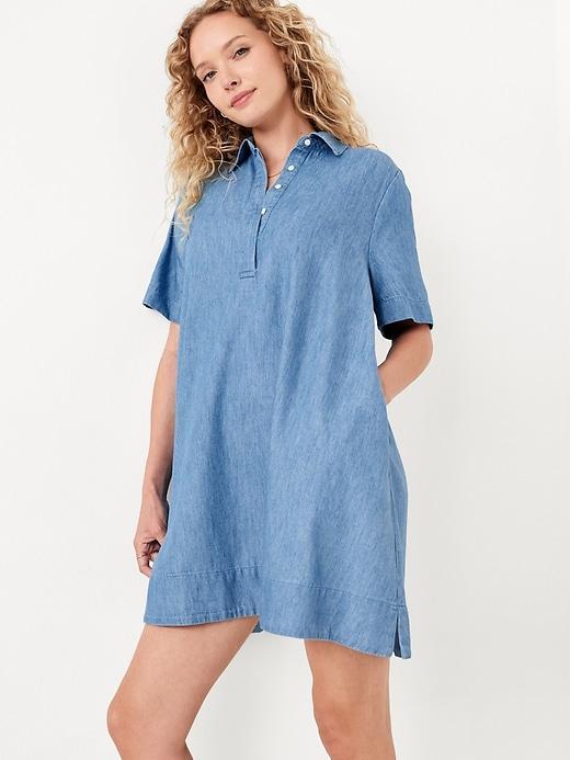 Mini Jean Swing Dress Product Image