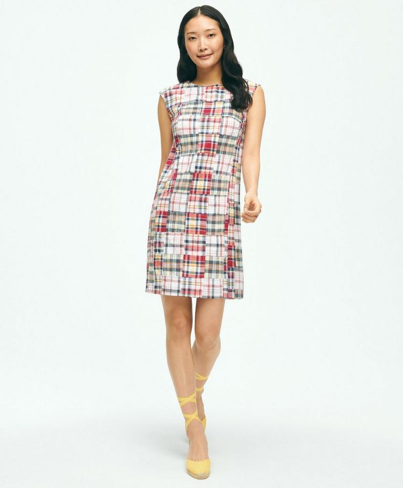 Madras Patchwork Shift Dress In Cotton product image