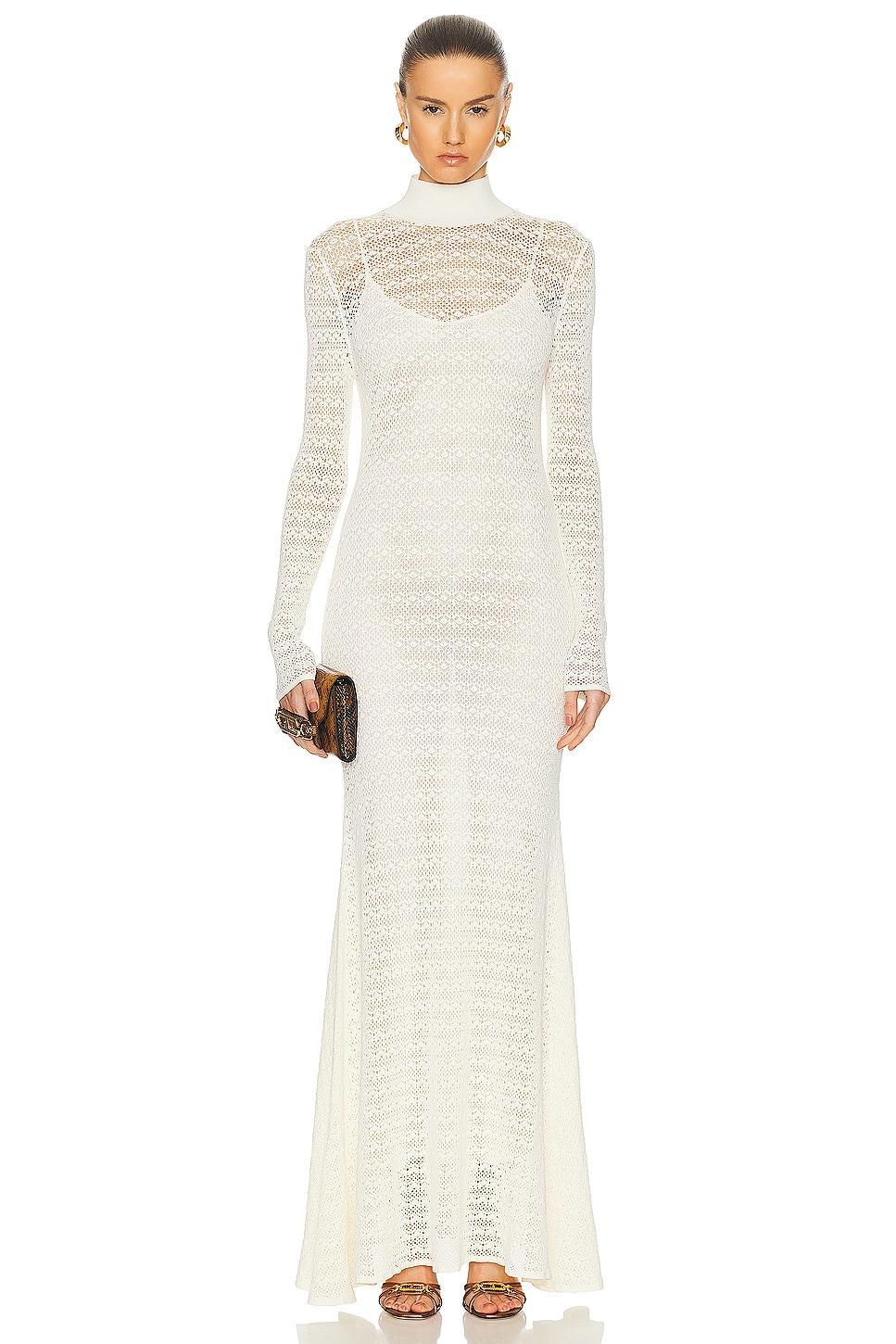 TOM FORD Turtleneck Dress Ivory. (also in ). product image