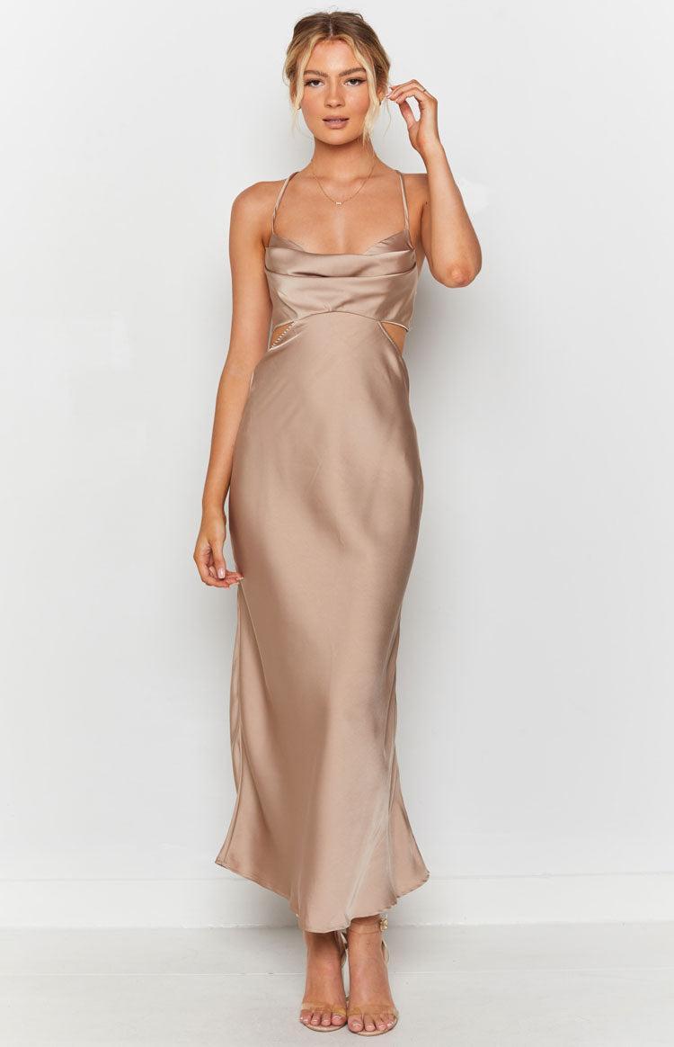 Taleah Cut Out Maxi Dress Mocha Product Image