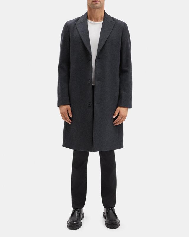 Tailored Coat in Wool-Blend Twill Product Image