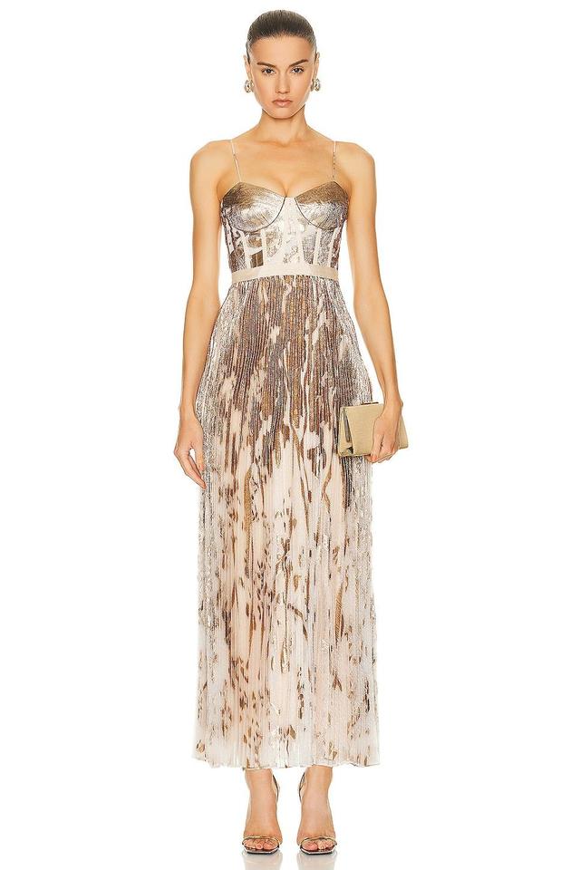 SIMKHAI Brielle Bustier Gown in Metallic Gold Product Image