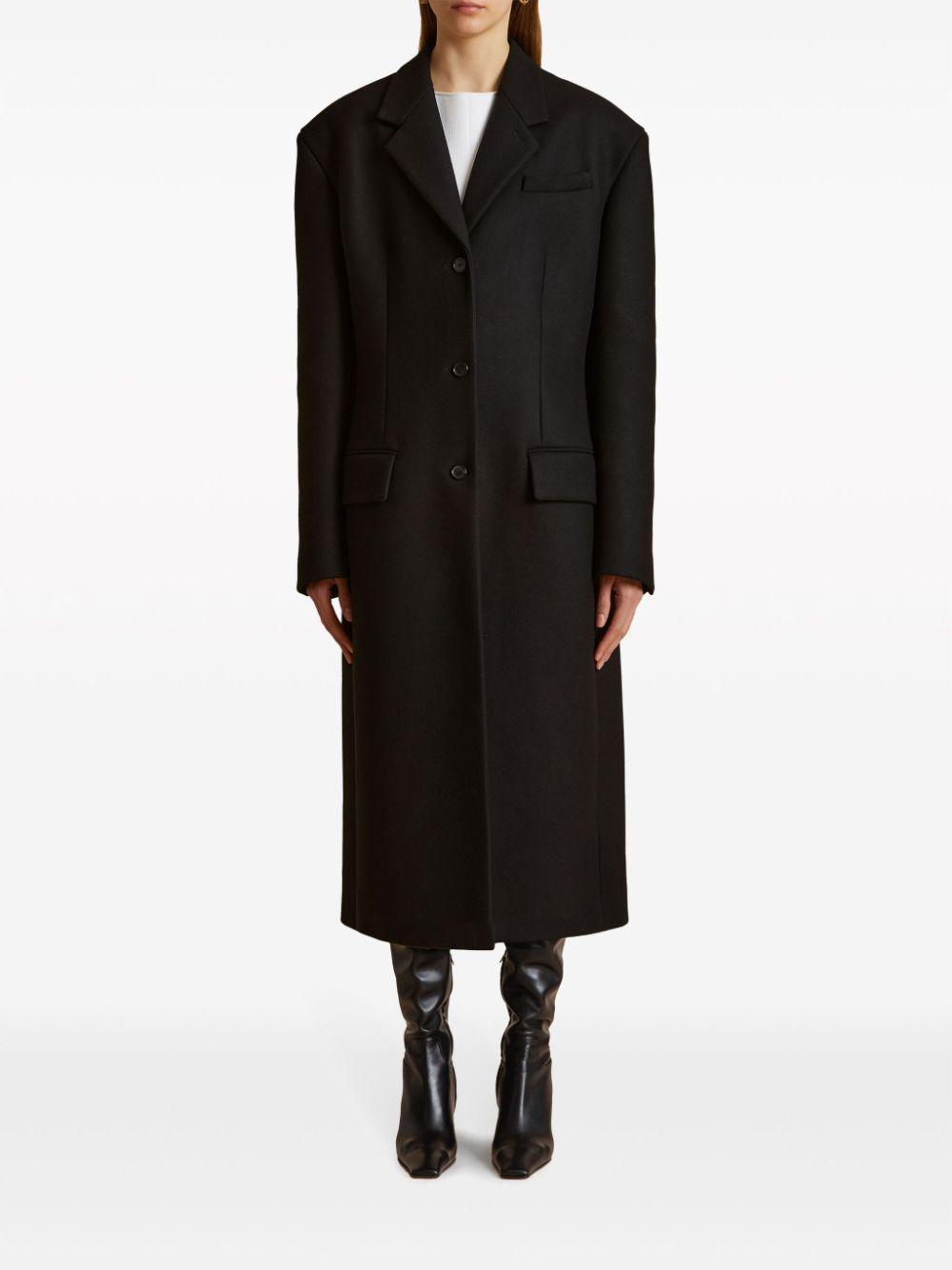 Bontin Wool Coat In Black Product Image