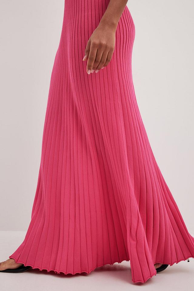 Fine Knitted Pleated Maxi Skirt Product Image