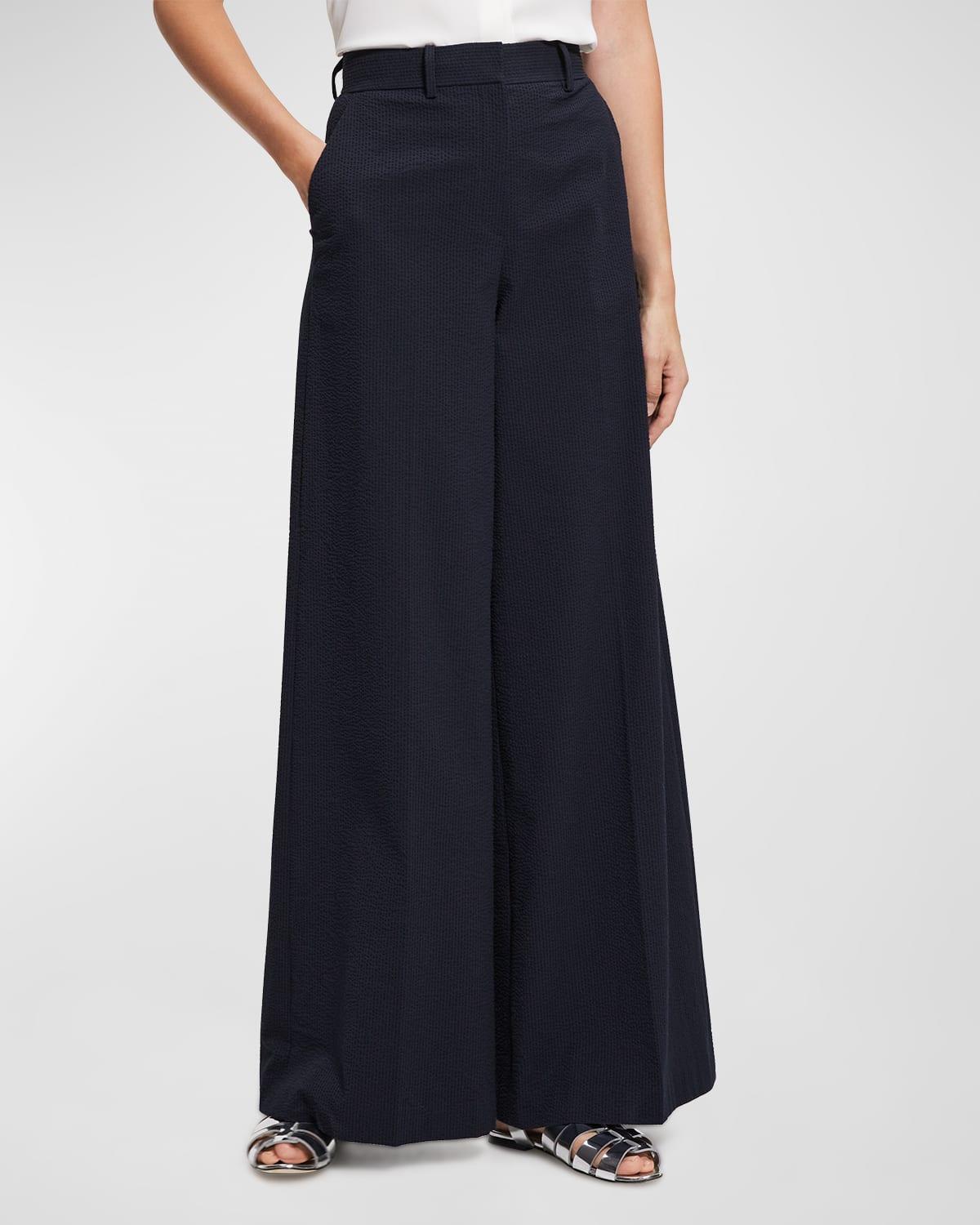 High-Waist Wide-Leg Trousers Product Image