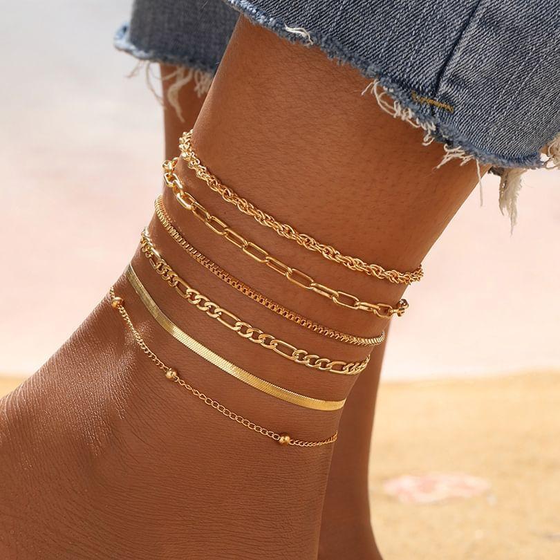 Metallic Anklet Set Product Image