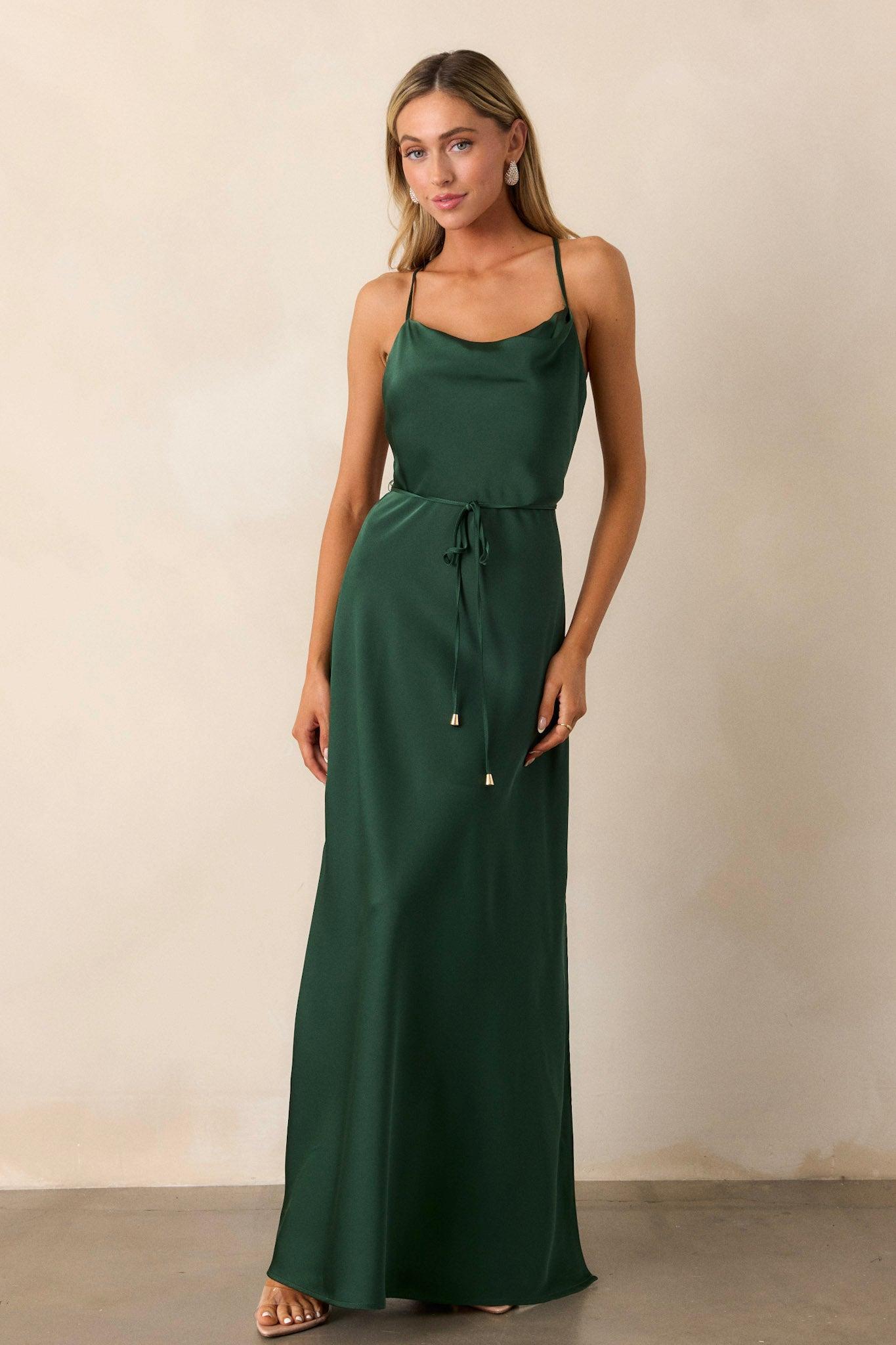 Gleaming Glam Emerald Maxi Dress Product Image