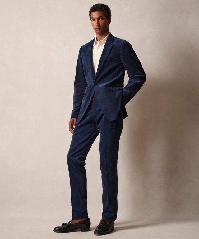 Italian Corduroy Sutton Trouser in Navy Product Image