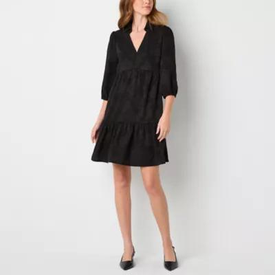 R & K Originals Womens 3/4 Sleeve Babydoll Dress Product Image