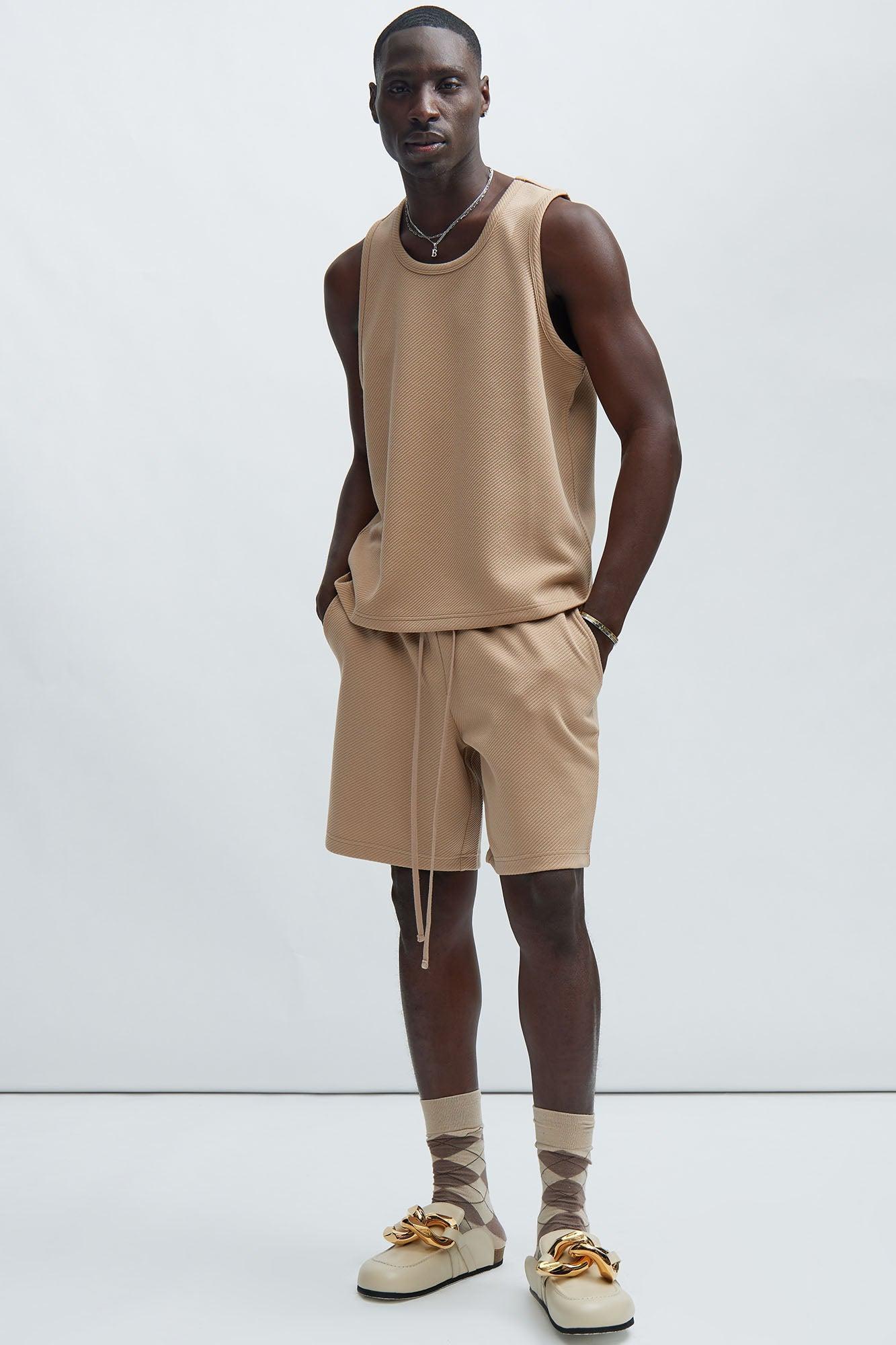 Kina Textured Tank - Tan Product Image