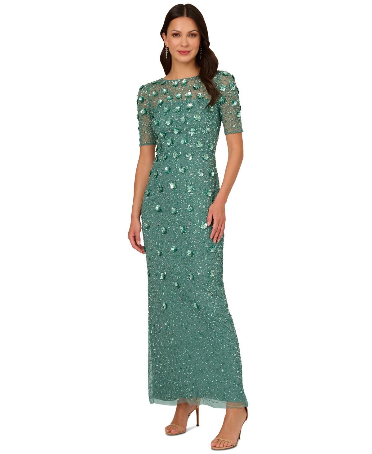 Adrianna Papell Embellished Floral Sheath Dress Product Image