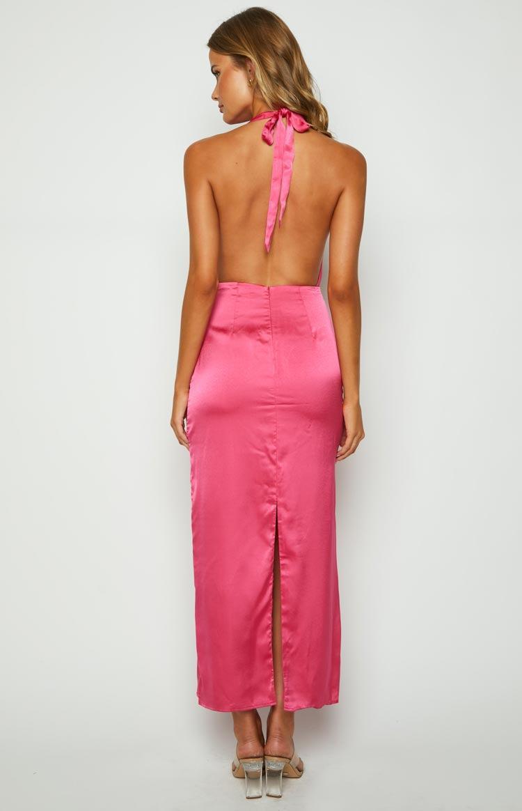 Seattle Pink Halter Formal Dress Product Image