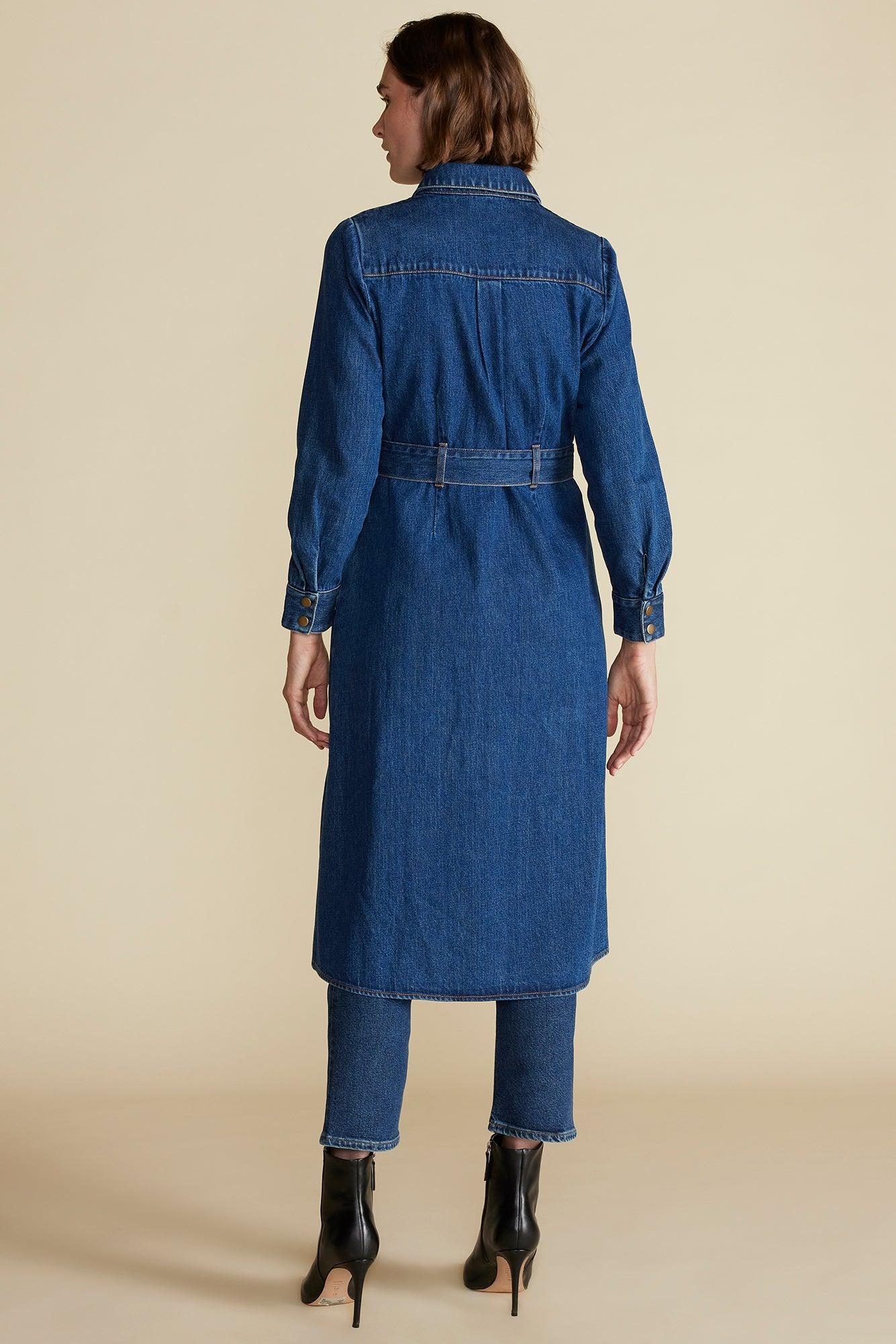 Joyce Denim Shirt Dress - Indigo Blue Product Image