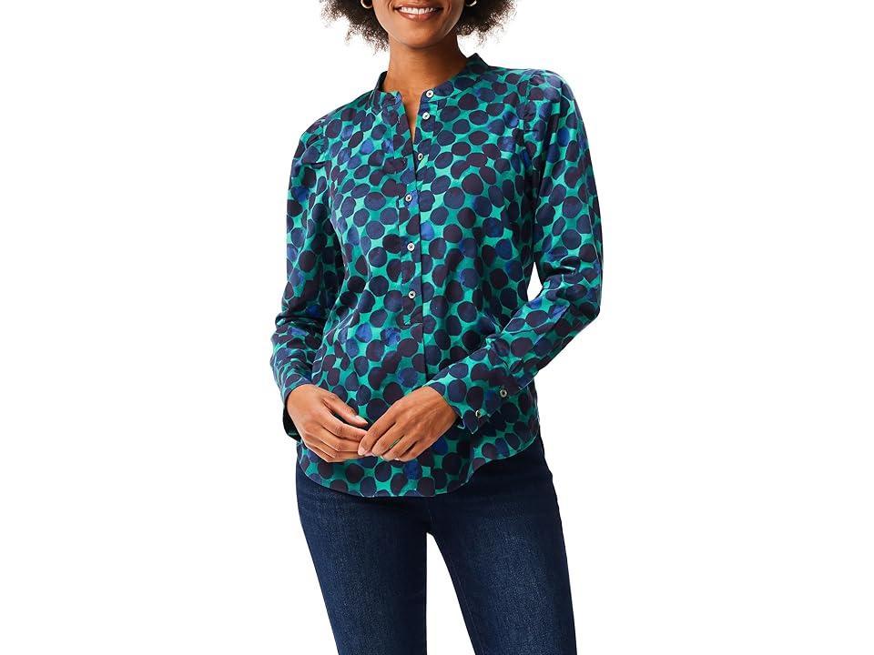 NIC+ZOE Ocean Dot Top Multi) Women's Clothing Product Image