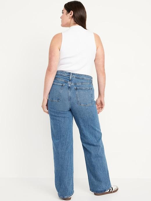 Extra High-Waisted Sky-Hi Wide-Leg Jeans Product Image