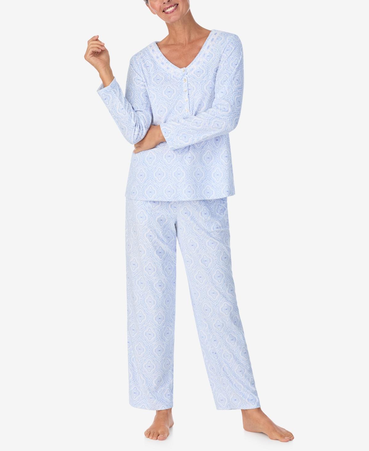 Aria Womens Long Sleeve Pajama Set Product Image