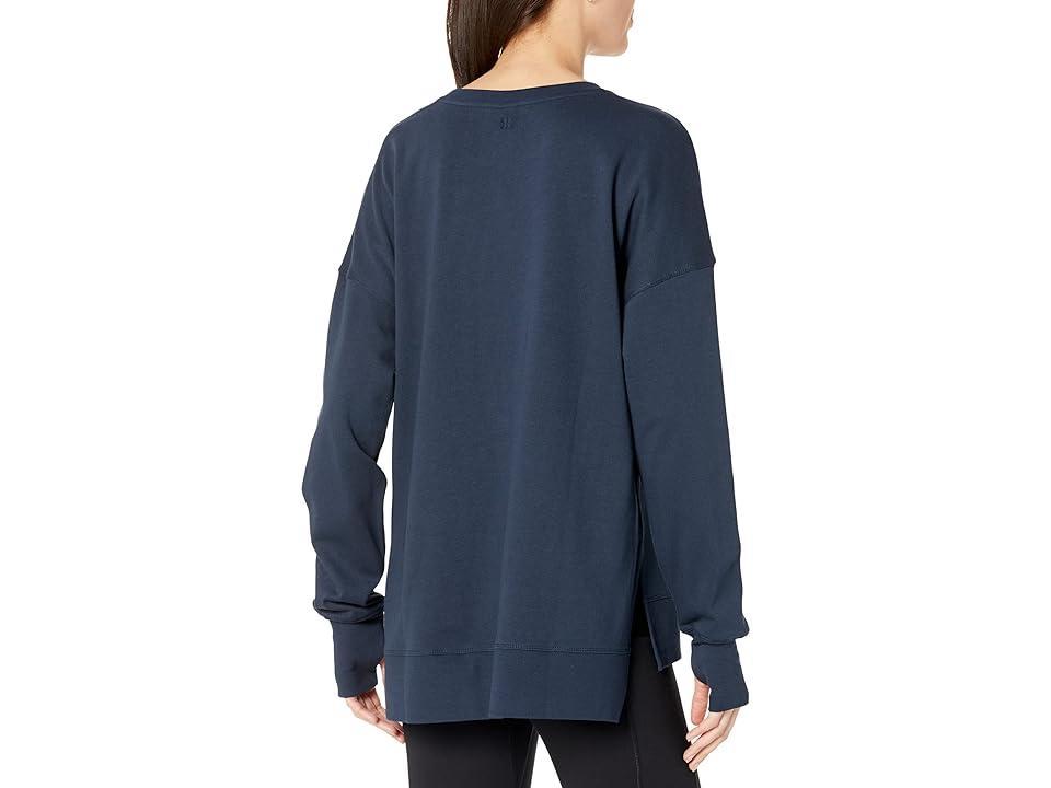 Sweaty Betty After Class Longline Sweatshirt Blue) Women's Clothing Product Image