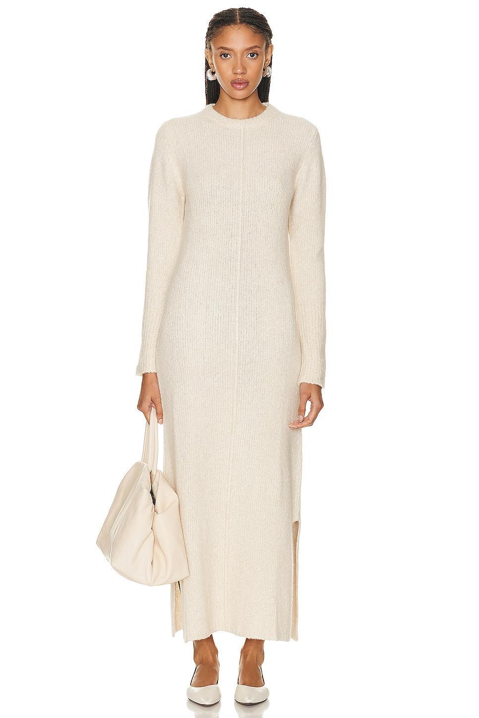 Loulou Studio Bisha Long Dress in Cream - Cream. Size M (also in L, S, XS). Product Image