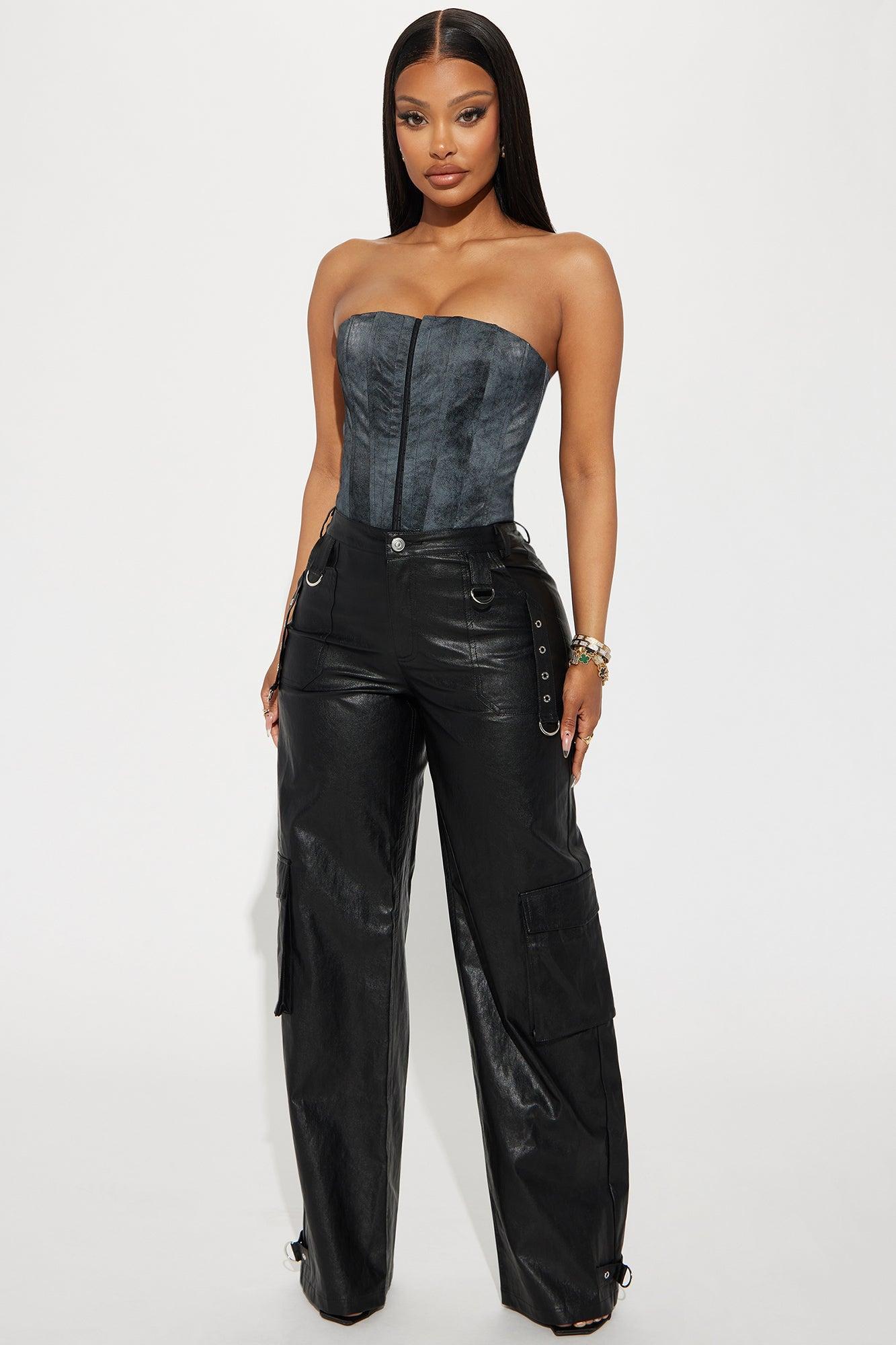 Bring The Action Faux Leather Pant - Black product image