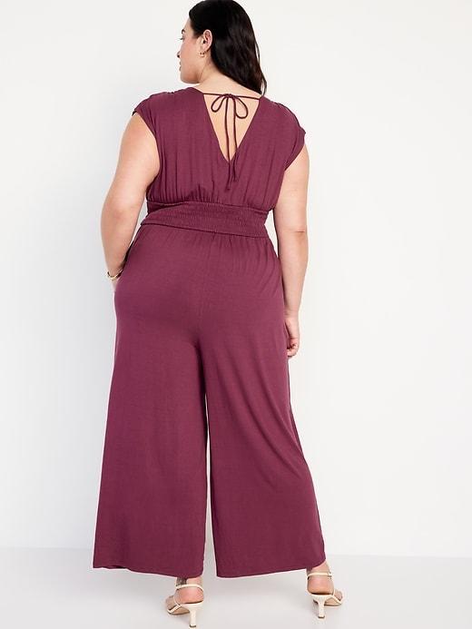 Waist-Defined Shirred Jumpsuit Product Image