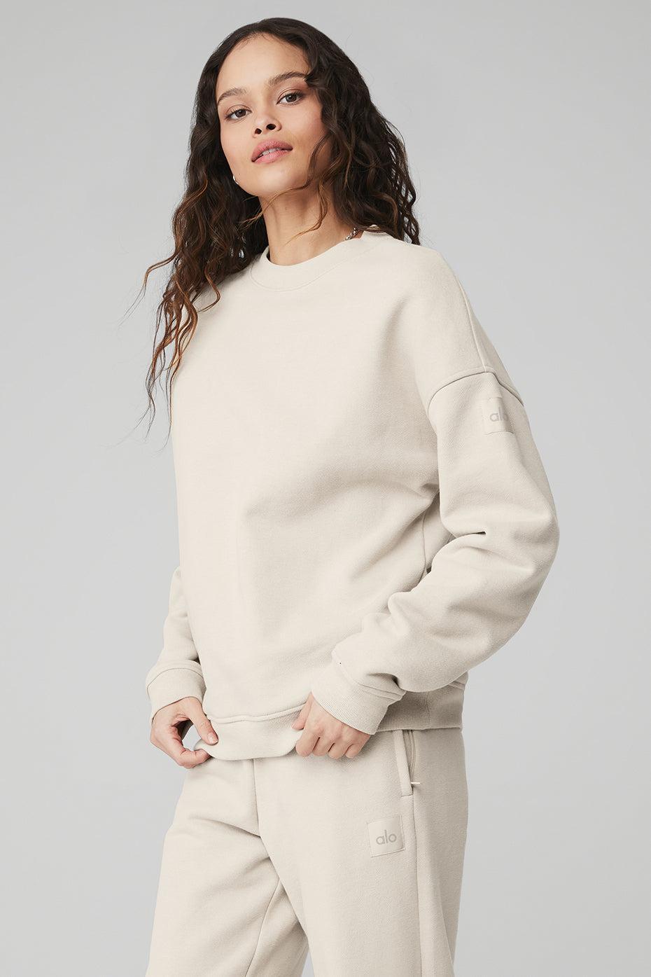 Renown Heavy Weight Crew Neck Pullover - Bone Female Product Image