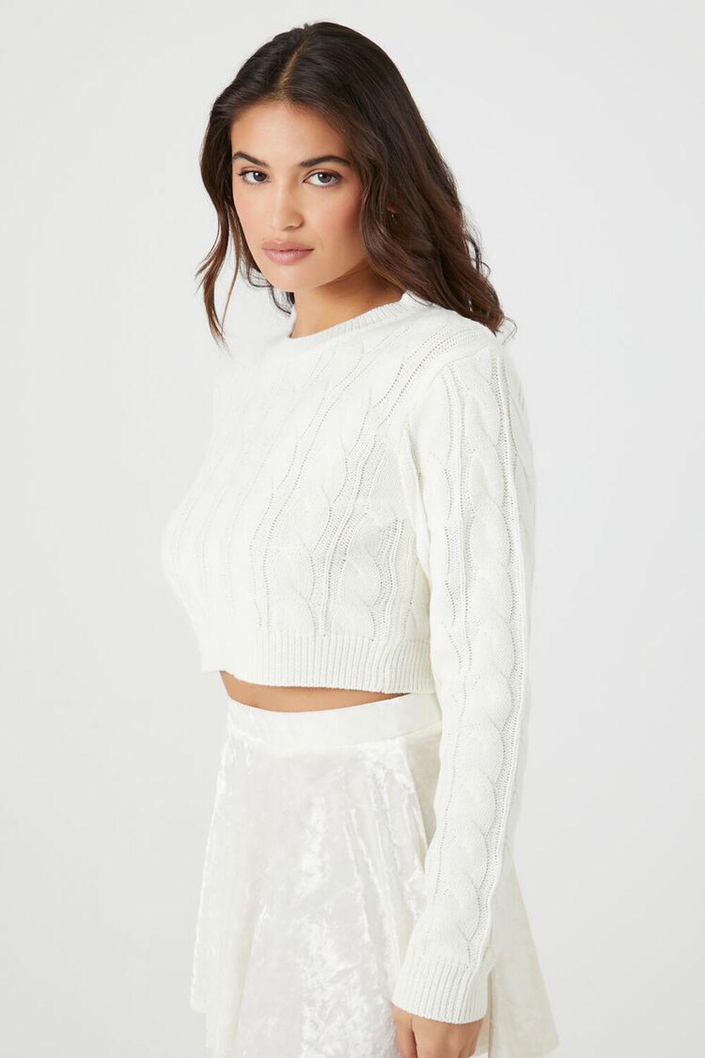 Cropped Cable Knit Sweater | Forever 21 Product Image