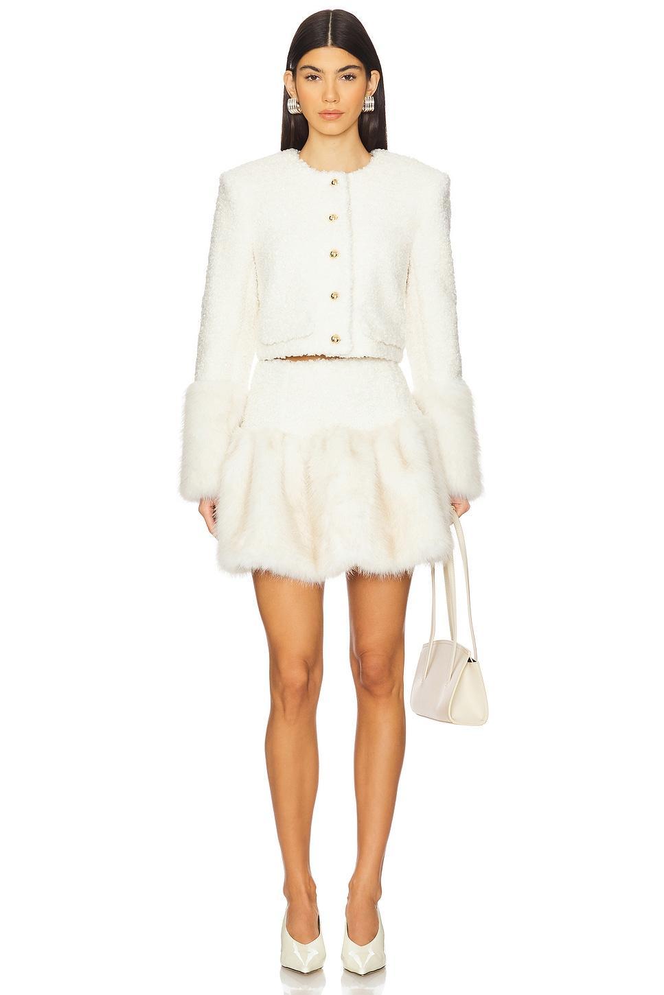 Lita Faux Fur Mini Skirt AKNVAS Product Image