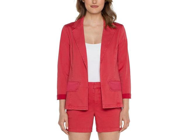 Liverpool Los Angeles Stretch Sateen Notch Lapel Fitted Blazer Product Image