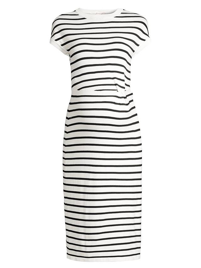 Womens Lydia Striped Maternity Dress Product Image