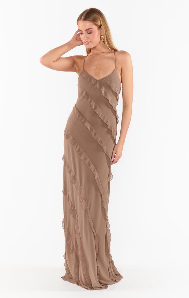 Romance Ruffle Dress ~ Dune Chiffon Product Image