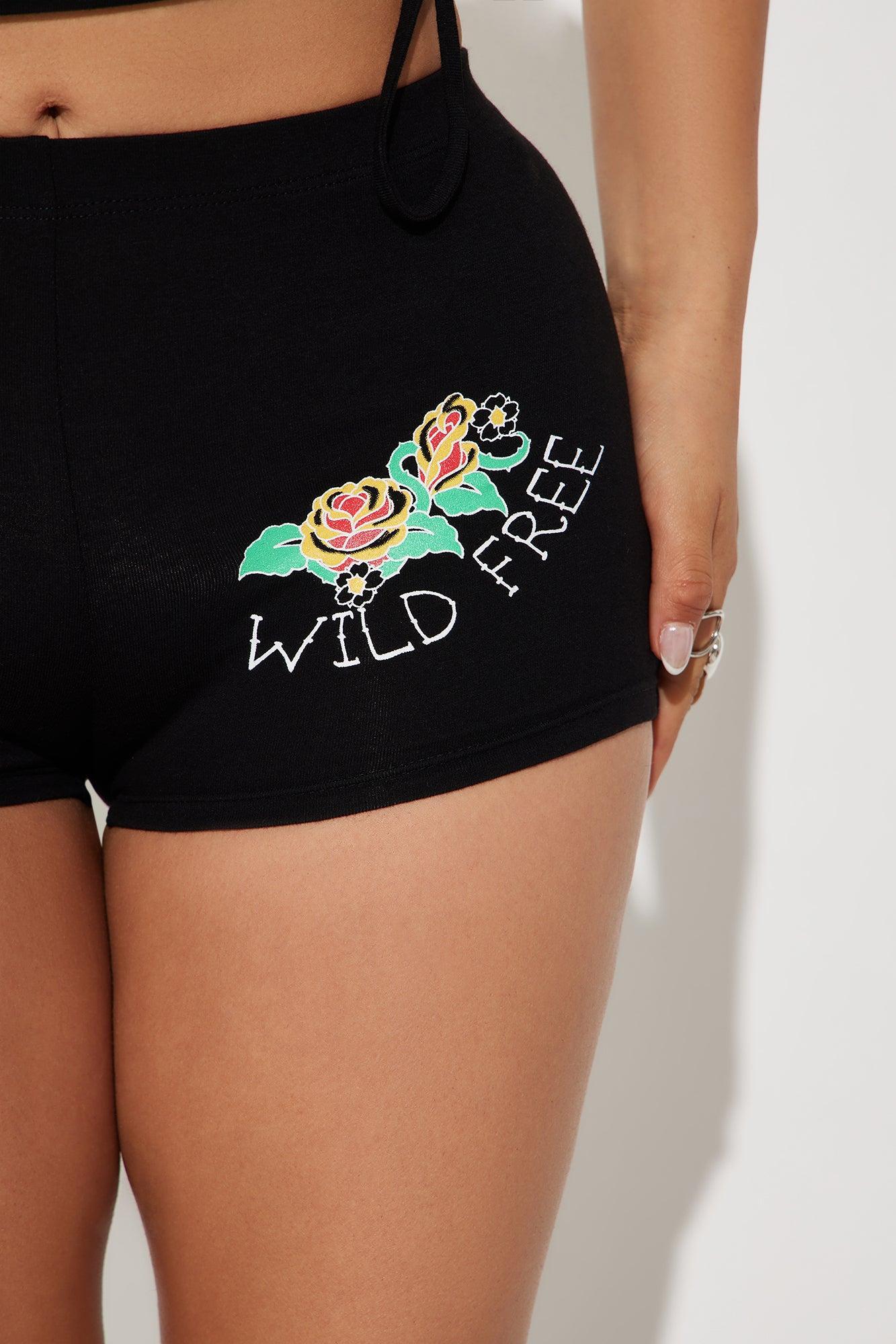 Heart On Fire Mini Shorts - Black Product Image